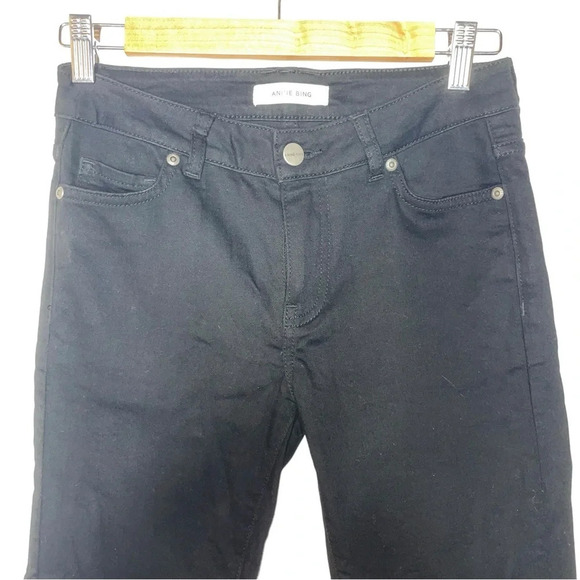 ANINE BING Christy Mid-Rise Skinny Jeans Black Y2K 2000’s Size 24 - Picture 5 of 12